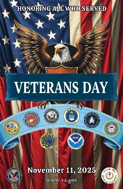 Veterans Day National Committee 2025 commemorative Veterans Day poster