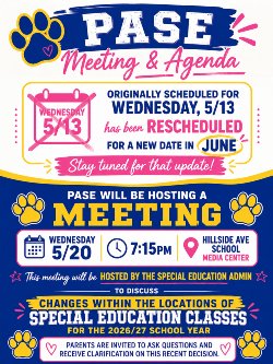 POSTPONED: PASE May 2026 meeting will be rescheduled for a TBD June date
